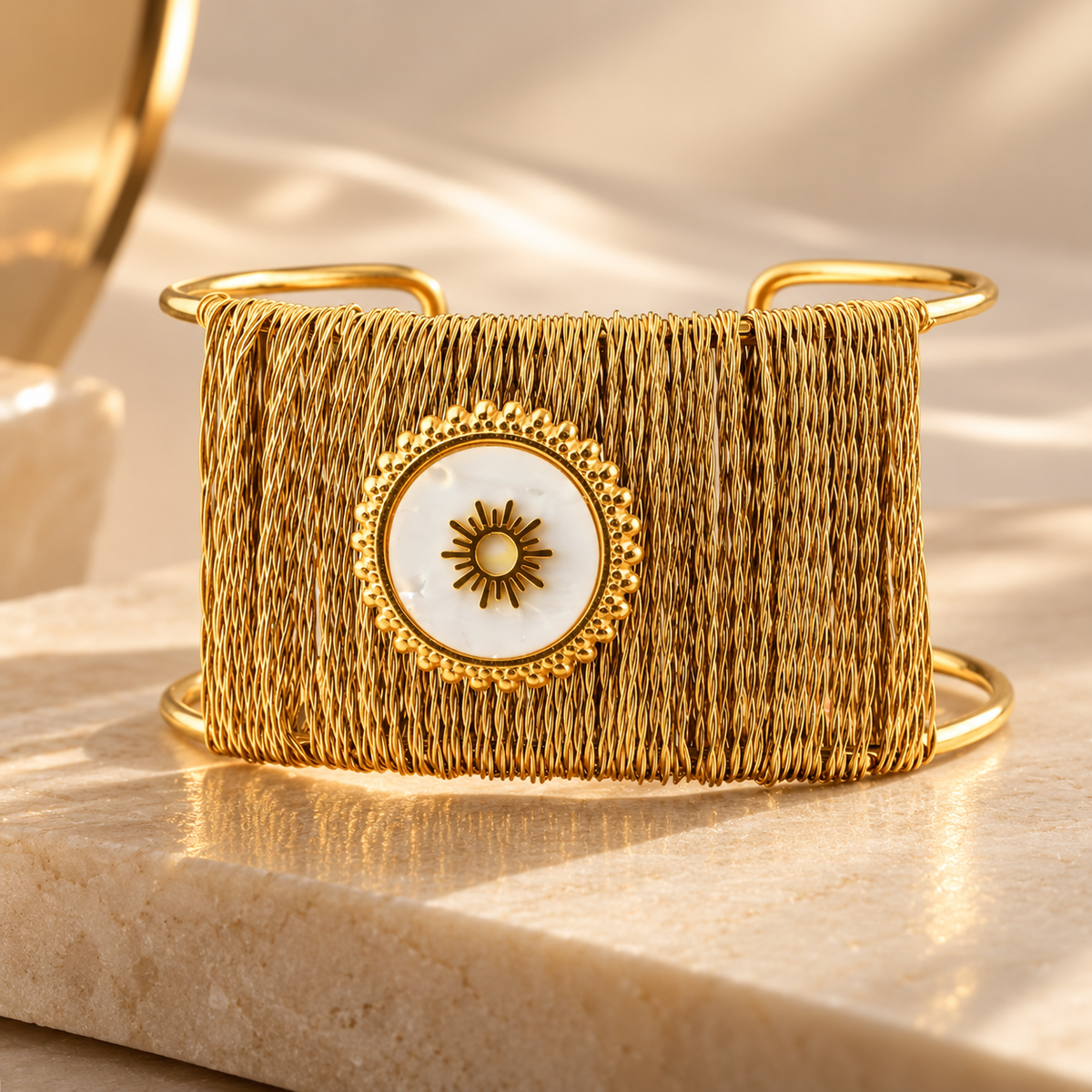 Molten Sculptural Gold Cuff | YAJAA