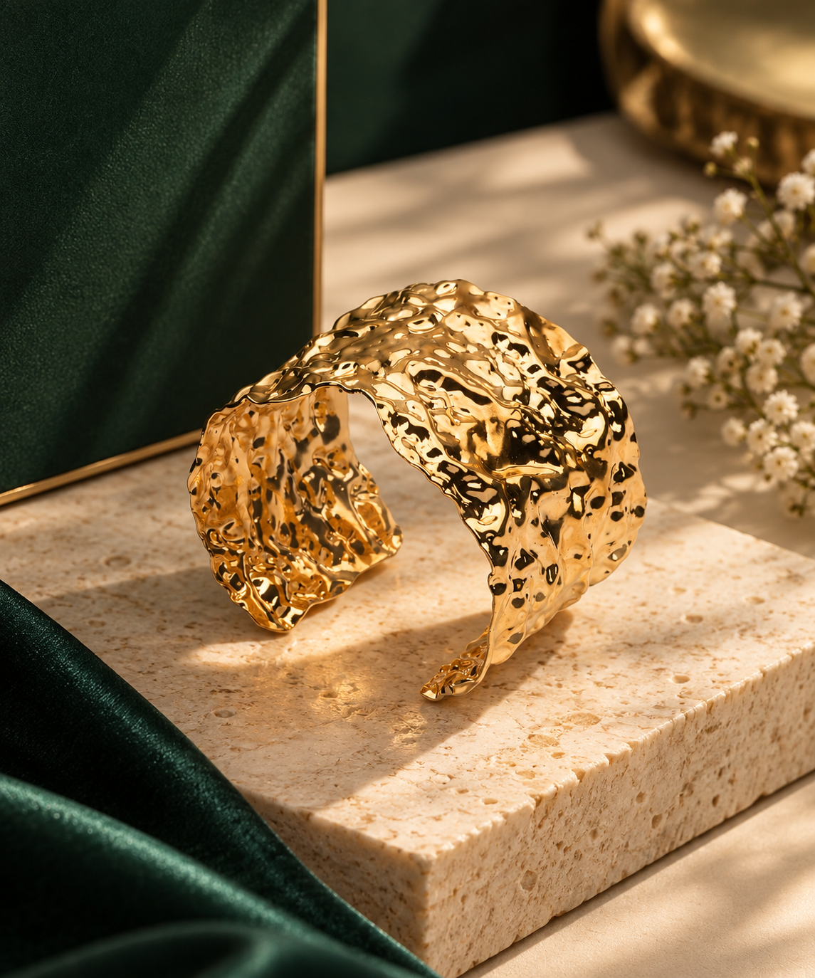 Sculptural Mesh Cuff Bracelet | YAJAA