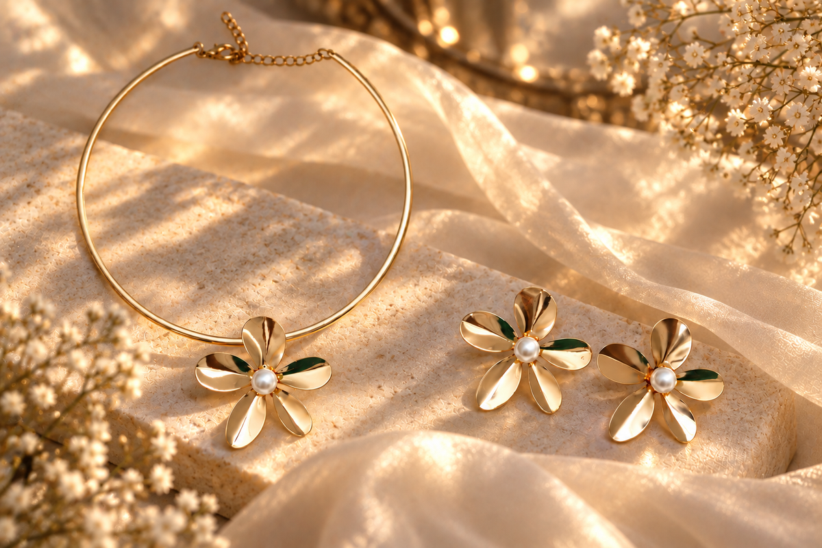 Bloom Necklace & Earrings Set | YAJAA