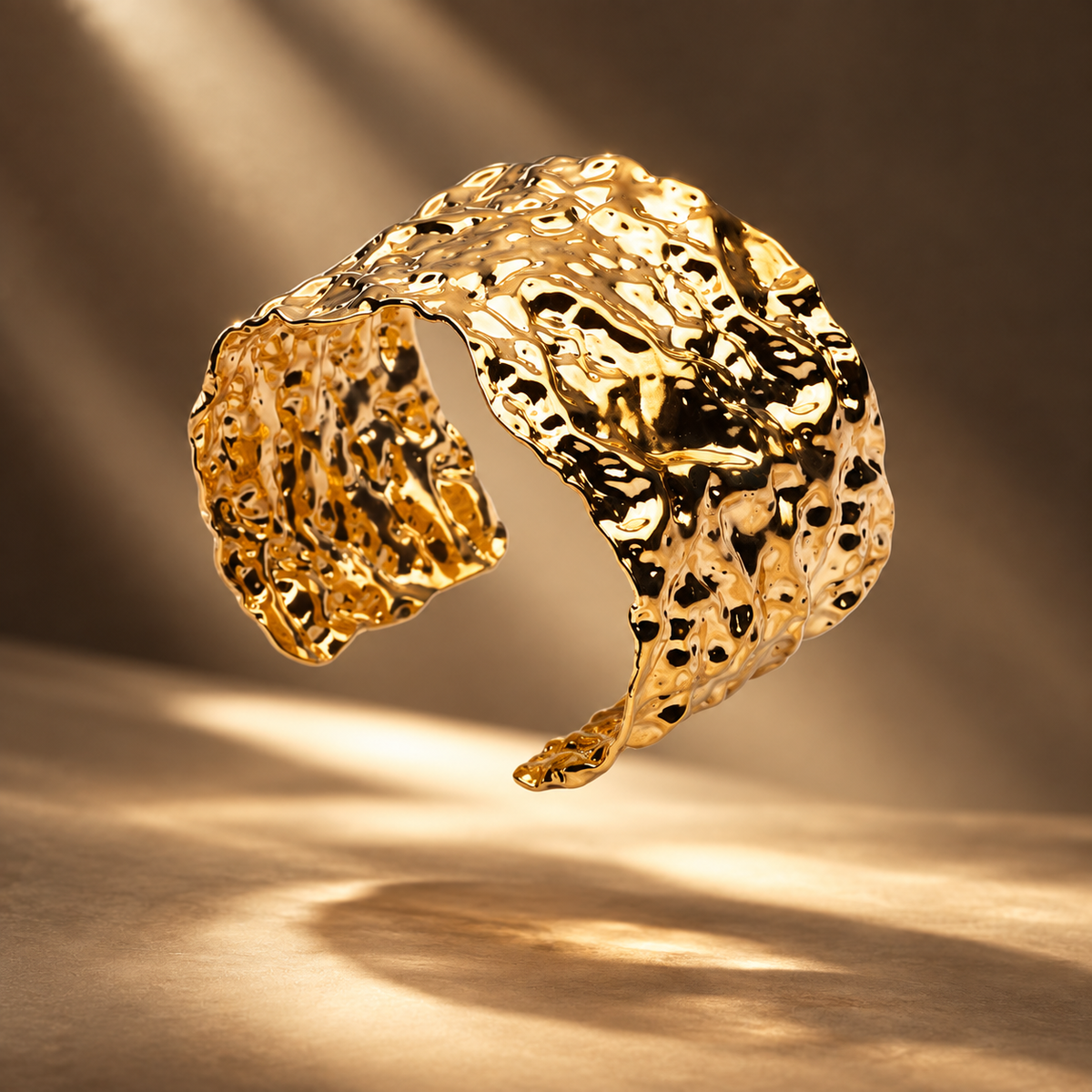 Sculptural Mesh Cuff Bracelet | YAJAA
