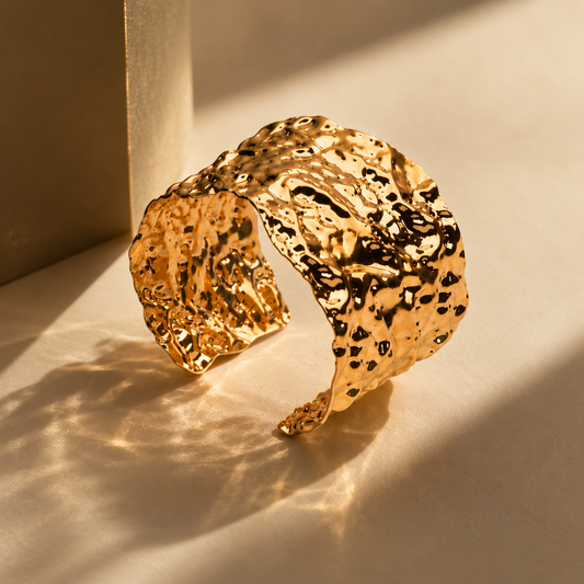 Sculptural Mesh Cuff Bracelet | YAJAA