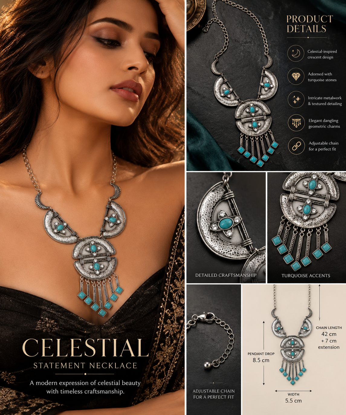 Celestial Statement Necklace |YAJAA