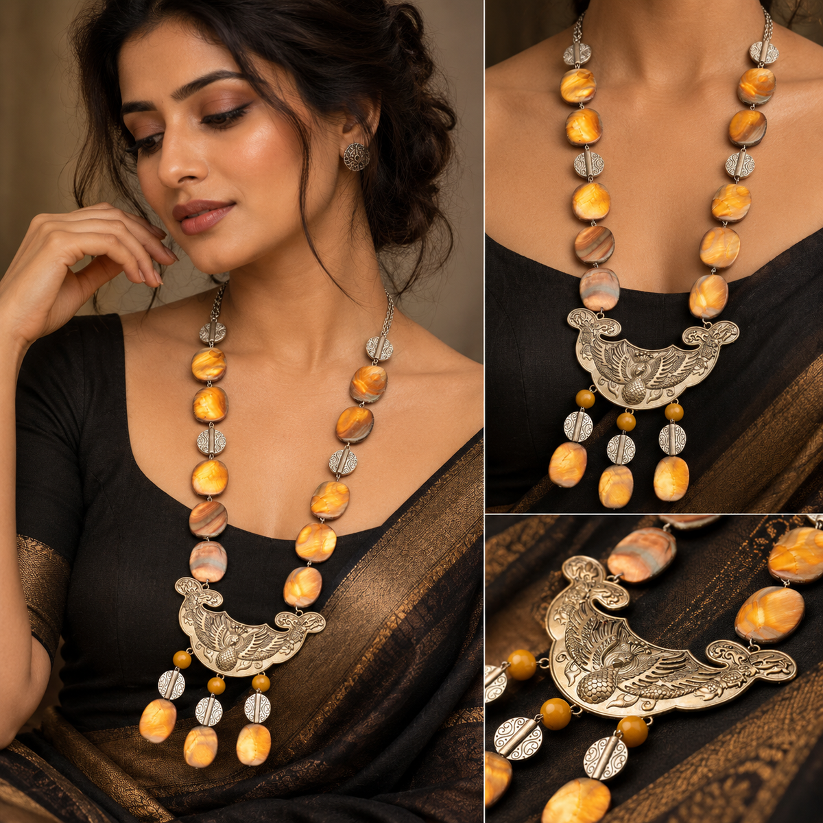 Royal Bird Heritage Statement Necklace | YAJAA