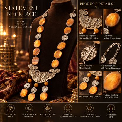 Royal Bird Heritage Statement Necklace | YAJAA