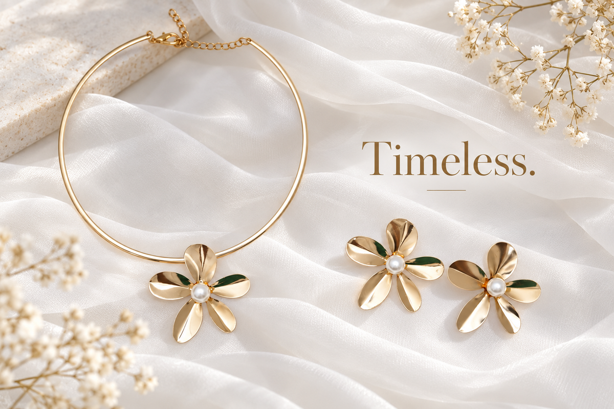 Bloom Necklace & Earrings Set | YAJAA