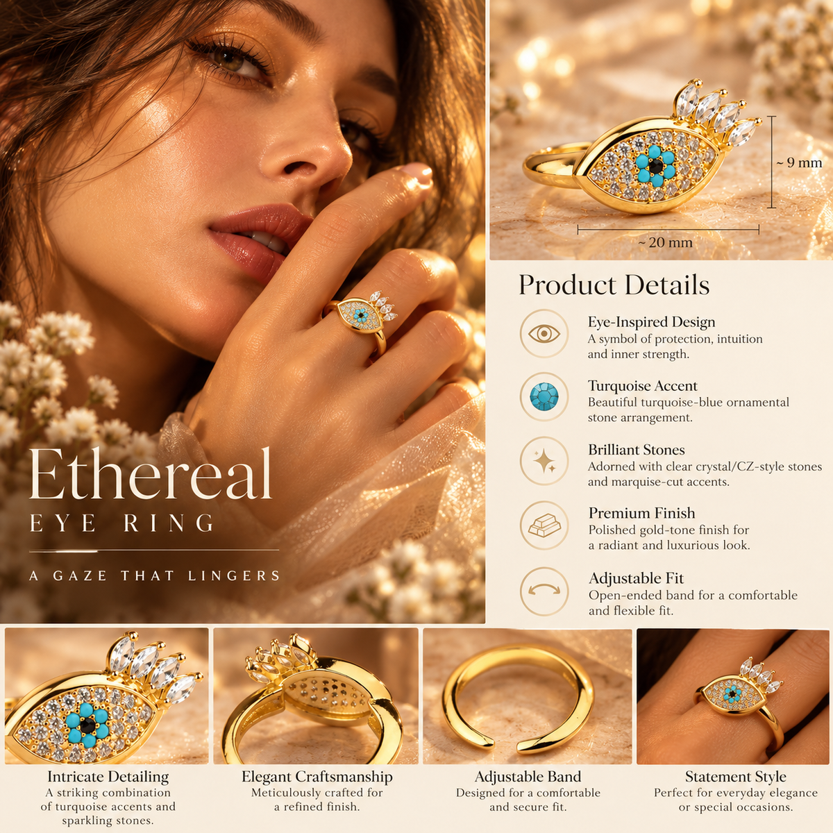 Ethereal Eye Ring  YAJAA
