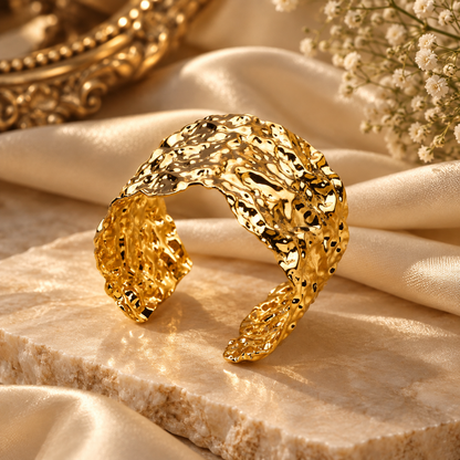 Sculptural Mesh Cuff Bracelet | YAJAA