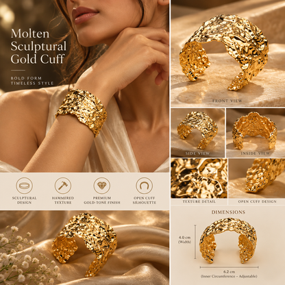 Sculptural Mesh Cuff Bracelet | YAJAA